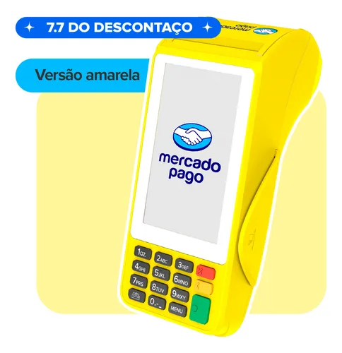 Mercado Pago Point Pro3 Maquininha Cartão 4g Amarela