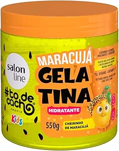 Salon Line, Gelatina Capilar Hidratante, Maracujá, #todecacho Kids, Vegana - Para Cabelos Ondulados, Cacheados e Crespos, Salon Line, 550g