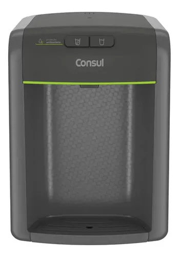 Purificador de água Consul cinza refrigerado com proteção antibactérias CPB34AF 127/220V