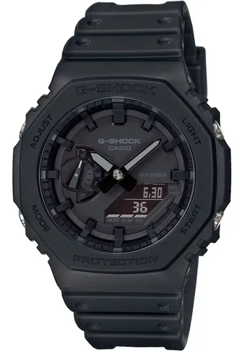 Relógio Casio G-shock Masculino Carbon Ga-2100-1a1dr Cor da correia Preto Cor do bisel Preto Cor do fundo Preto