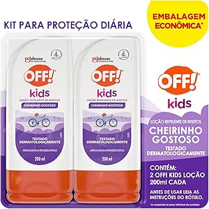 OFF! Kids Kit Repelente Infantil 2 Unidades, Proteção por até 4h, Loção 200ml Cada
