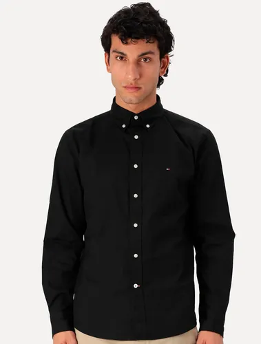 Camisa Tommy Hilfiger Regular Core Flex Poplin Preta