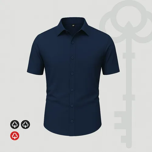 Camisa Social Masculina Gola Italiana Confortável
