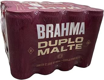 Pack Cerveja Brahma Duplo Malte Lata Sleek - com 12 unidades 350ml