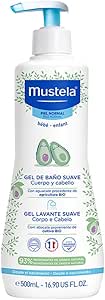 Mustela Gel Lavante Suave 500ml - Sabonete Líquido Corpo e Cabelo para bebês e crianças – feito com 93% de ingredientes de origem natural