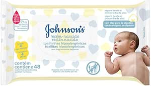 Lenços Umedecidos JOHNSON'S® Baby Recém Nascido, 48 unidades