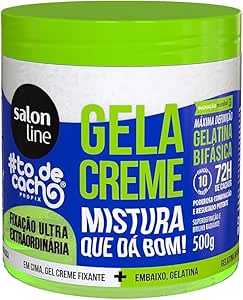 Salon Line, Gelacreme, #todecacho, Fixação Ultra Extraordinária, Vegana - Para Cabelos Ondulados, Cacheados e Crespos