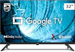 Smart TV Philips 32" HD 32PHG6909/78 Google TV, Comando de Voz, HDR