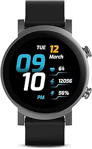 Ticwatch E3 Smartwatch Wear OS do Google for Men Women Qualcomm Snapdragon Wear 4100 Platform Fitness Tracker GPS NFC Mic Speaker IP68 À prova d'água iOS Android Compatível