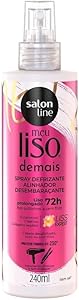 Salon Line, Meu Liso Demais, Spray Defrizante Protetor Térmico, Vegano - Para Cabelos Lisos Naturais, Alisados ou Relaxados, 240 ml