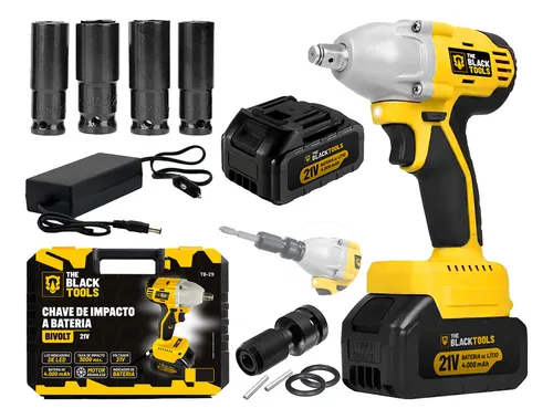 Chave De Impacto A Bateria 21v 127/220V Tb-21i The Black Tools
