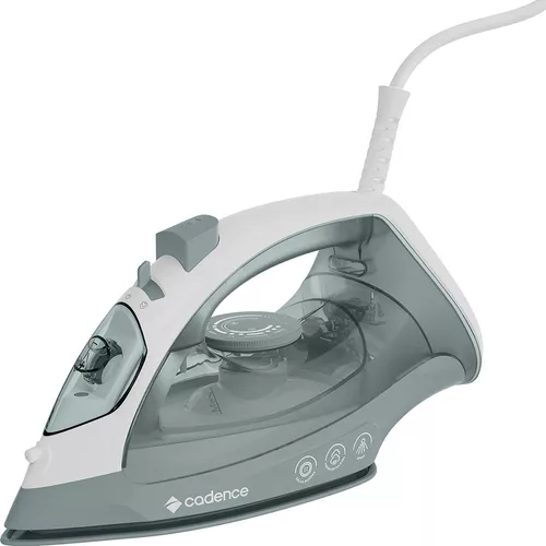 Ferro De Passar A Seco E A Vapor 2 Em 1 Cinza Iro215 Cadence 220V