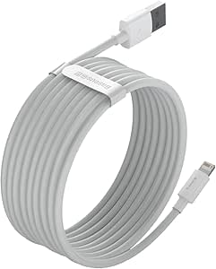 Kit com 2 cabos lightning Baseus, 1.5 metros compatível com iPhone, branco