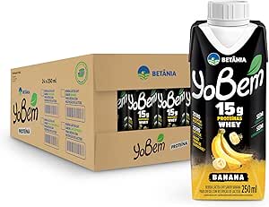 Pack YoBem Bebida Proteica Banana 15g de Proteínas Whey - 24 Unidades