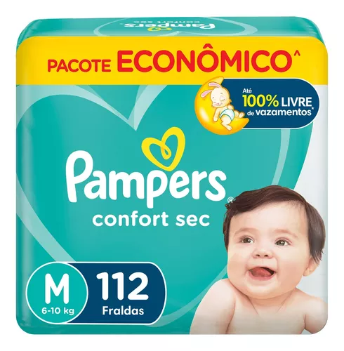 Fralda Pampers Confort Sec M 112 Unidades