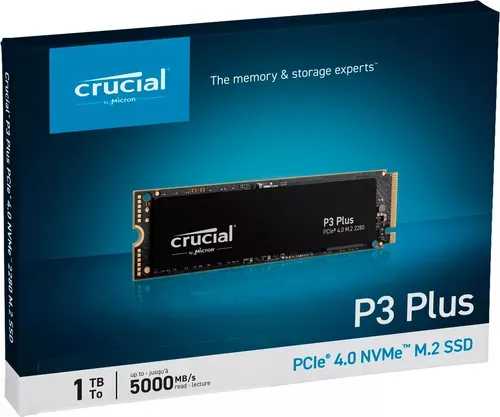 Ssd Crucial P3 Plus 1tb Nvme M.2 2280 Velocidade de leitura 5000 MB/s
