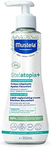 Mustela Stelatopia+ Hidratante Relipidante Antiprurido 300 Ml - Creme Stelatopia Sem Perfume Para Peles Atópicas E Ressecadas Para Bebês Crianças E Adultos - Stelatopia