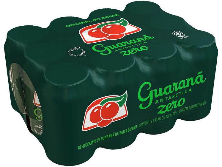Refrigerante Lata Guaraná Antarctica Zero Diet - 12 Unidades 350ml