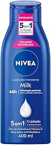 NIVEA Loção Deo-Hidratante Milk 400ml - Hidratação e nutrição profunda por 72h para uma pele macia e suave
