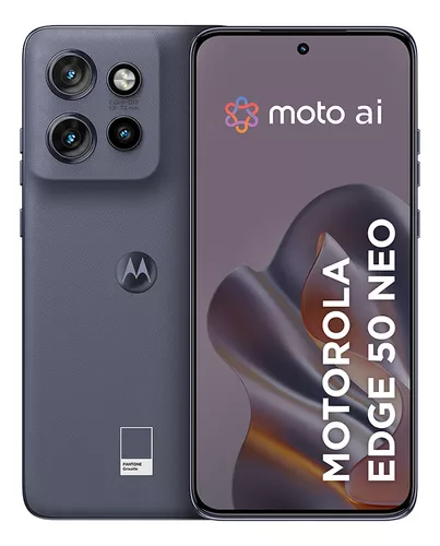 Smartphone Motorola Edge 50 Neo 5G - 256GB 16GB (8GB RAM+8GB Ram Boost) 50MP Sony Camera Moto AI Ultrarresistencia militar - Grisaille Vegan Leather