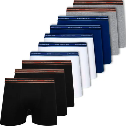 Kit 10 Cuecas Boxer Lupo Original Algodão Cotton Box Atacado