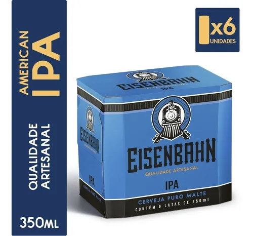 Cerveja Eisenbahn American Ipa Lata 350ml - 6 Unidades