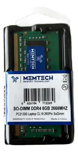 Memória Ram 8gb Ddr4 3200mhz Memtech P/ Notebook