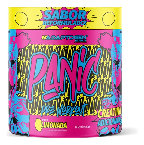 Panic Pré Treino com Creatina - Limonada - 150g - Adaptogen
