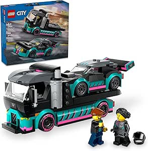 LEGO Set City Great Vehicles 60406 Carro de Corrida e Camião de Transporte 328 peças