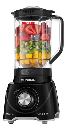 Liquidificador Mondial 3 Velocidades Preto/cinza 550w L-93-BG Cor Preto 127V