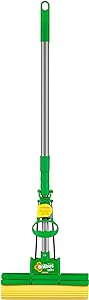 Mop Sek+ com Cabo Retrátil, Cor Verde com Amarelo, Linha Brilhus, Bettanin.