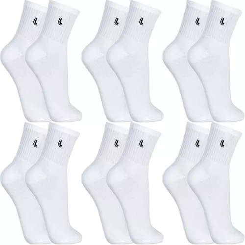 Kit 6 Pares Meias Lupo Cano Médio Alto Academia Original