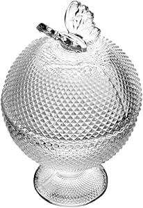 WOLFF - Potiche de Cristal com Pé Butterfly 8,5cm x 8,5cm x 13cm