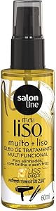 Salon Line, Óleo de Tratamento Multifuncional, Meu Liso, Muito + Liso, Vegano - Para Cabelos Lisos, 60ml