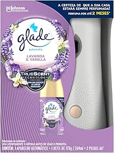 Glade Aromatizador de Ambiente Automático Lavanda e Baunilha, Kit Aparelho e Refil, 269ml
