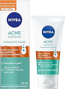 NIVEA Hidratante Facial Acne Control 50g - Ajuda a combater 99% das bactérias causadoras da acne