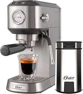 Kit Cafeteira Espresso Compacta e Moedor de Café Oster - 127V