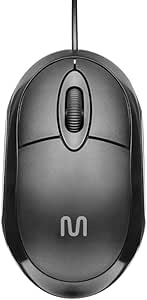 Mouse com Fio Classic 1200DPI Cabo de 120cm 3 Botões Preto Multi (Multilaser) - MO300