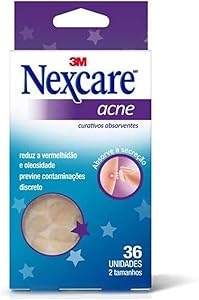 Nexcare, 3M, Curativos Absorventes Para Acne, Transparente - 36 Unidades