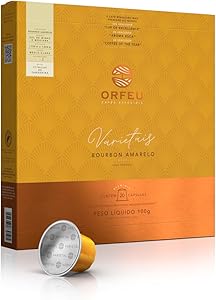 Orfeu Café Bourbon Amarelo, 100% Arabica, Torra Média Clara, Cápsulas Espresso 20 unid. Compatível Nespresso®*