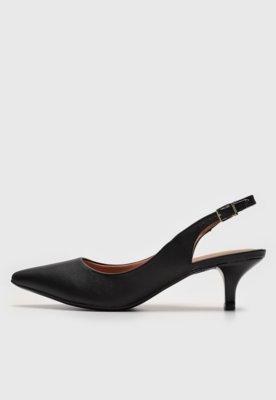 Scarpin Slingback Vizzano Fosco Preto