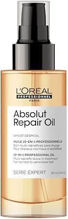 L'Oréal Professionnel Óleo 10 em 1 Absolut Repair | Multi-benefícios para cabelos secos e danificados | Repara e Promove Brilho | Com Gold Quinoa e Proteínas