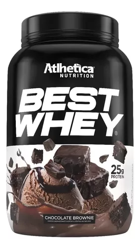 Best Whey Protein Brownie Chocolate 900g Proteína 25g Atlhetica Nutrition