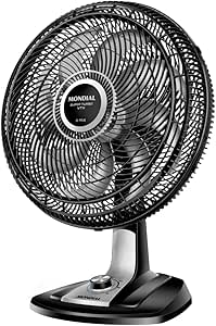 Ventilador 40cm Super Turbo 8 Pás, Mondial, Preto/Prata, 140W, 110V - VTX-40-8P