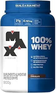 100% Whey - 900G Chocolate - Max Titanium, Max Titanium