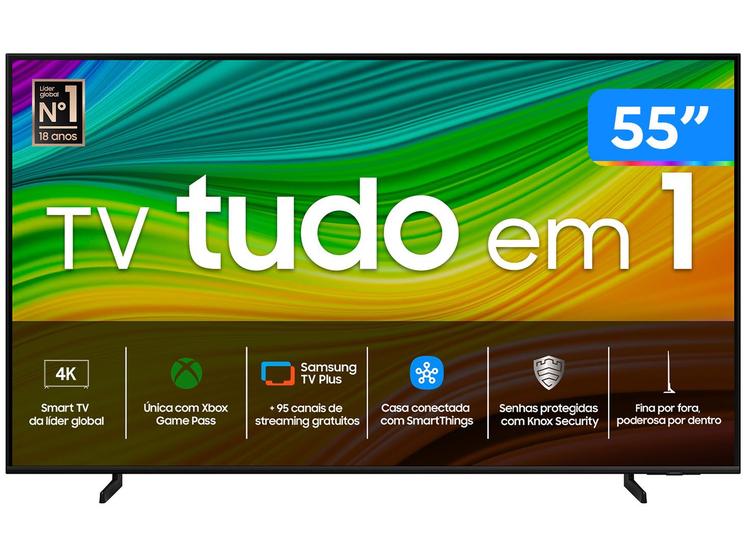 Smart TV 55" 4K QLED Samsung 55Q60DA Wi-Fi Bluetooth Alexa 3 HDMI 2 USB