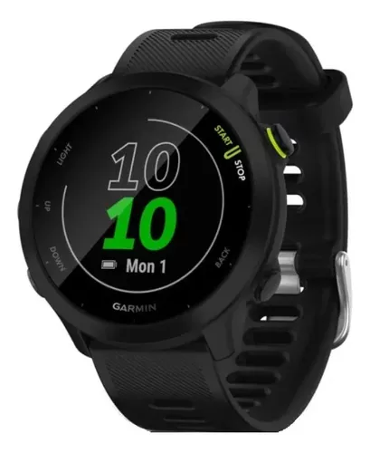 Relógio Garmin Forerunner 55 Preto, Pulseira Black