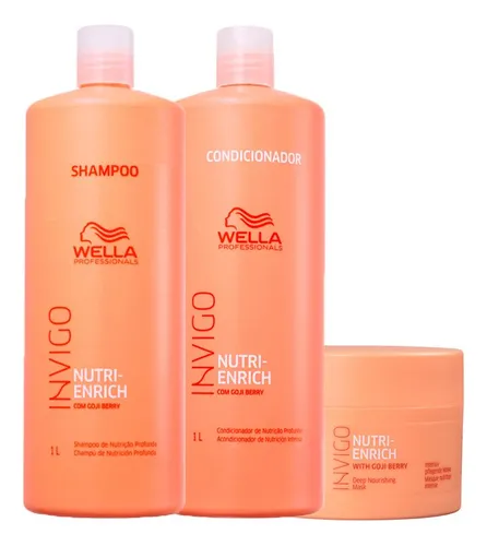 Kit Wella Pro Invigo Nutri Enrich - Sh 1000ml E Cond E Másc