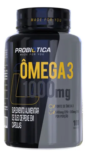 Ômega 3 Pro 100 Capsulas Óleo De Peixe - Probiótica Sabor Sem sabor
