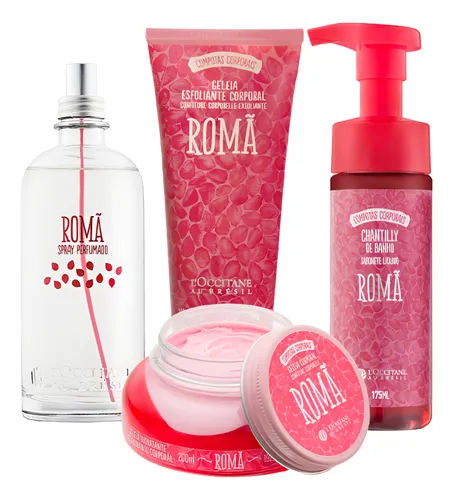 Combo Rotina Romã Spray, Hidratante, Esfoliante E Chanttilly